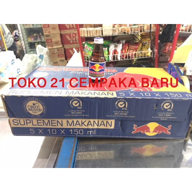 KRATINGDAENG ENERGY DRINK 1 KARTON isi 50 BOTOL | 150 ml Stamina 150ml