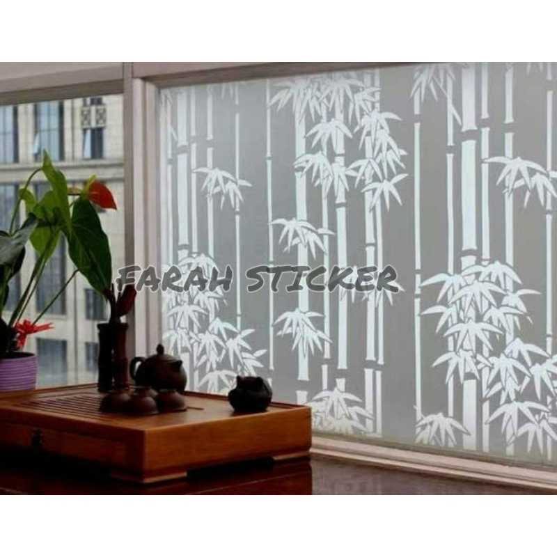STIKER/STIKER KACA/STIKER KACA JENDELA MOTIF BAMBU