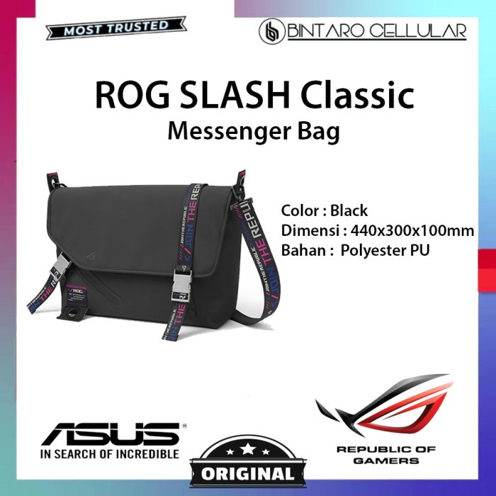 TAS ROG SLASH CLASSIC MESSENGER BAG ORIGINAL - TAS GAMING SLEMPANG