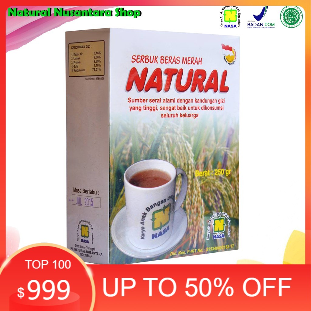 

BEST SELLER MINUMAN KESEHATAN KAYA SERAT SERBUK BERAS MERAH NATURAL