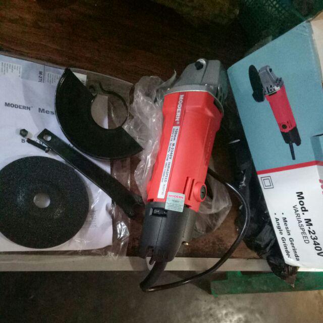 Mesin Gerenda Modern M-2340 V - Gerenda Murah 4 Inch Modern - Angle Grinder Modern