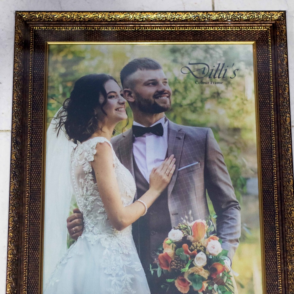 Pigora + cetak foto photo pernikahan wedding wisuda 20rs fiber Free custom design grafis 1 jam jadi