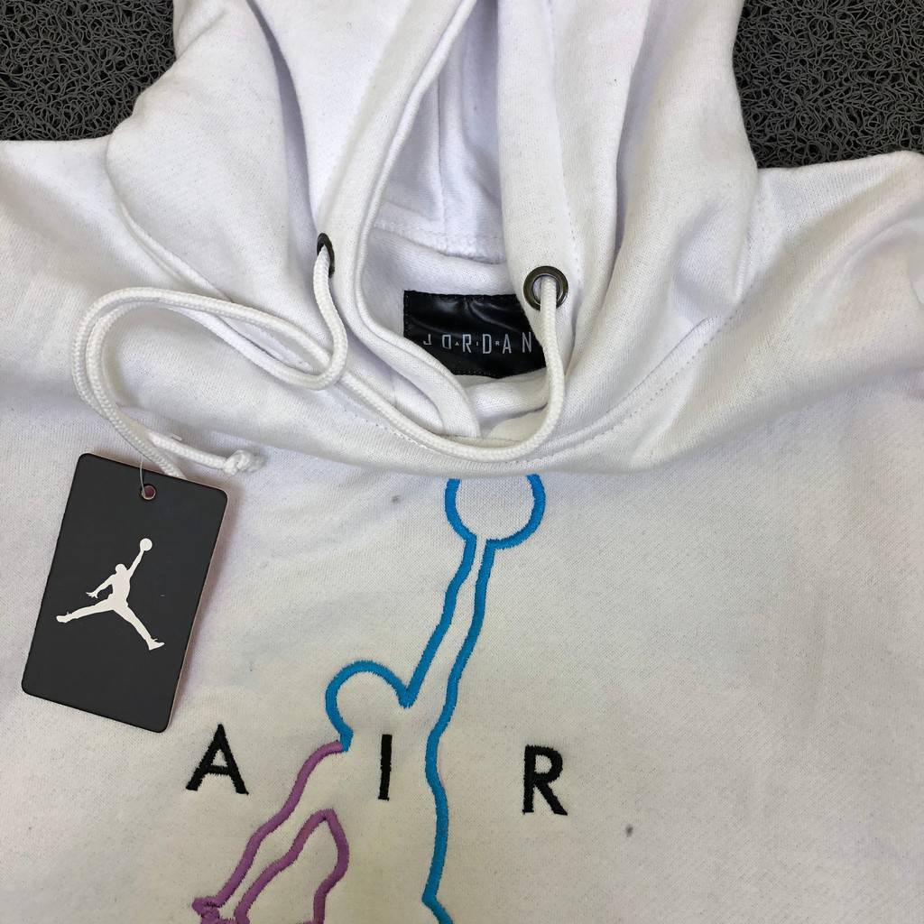 Sweater Hoodie Jordan Air White Fullbordir&amp;Fulltag Original Premium