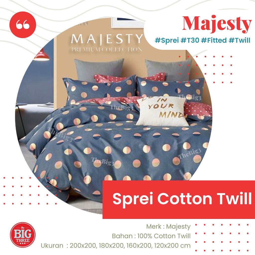 MAJESTY SPREI 180x200 / 160x200 Tinggi 30 motif Vismerine Magicave Eynory Big Leaf Viola Oxalis Comosa   SP 180 160 T30