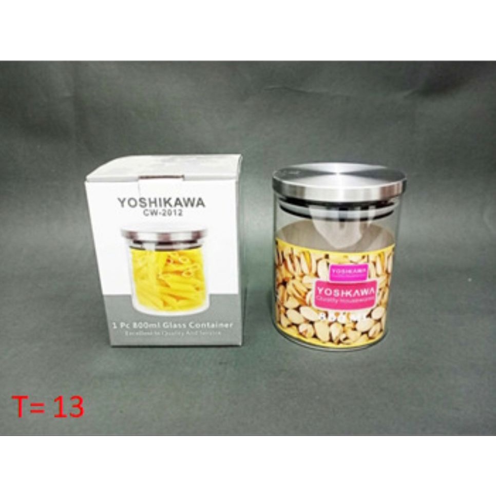 YOSHIKAWA TOPLES KACA TUTUP BULAT BOROSILICATE