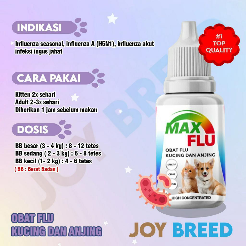 OBAT FLU KUCING TETES MAX FLU 30 ML OBAT ANTI FLU PILEK BELER KUCING DAN ANJING