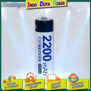 DOUBLEPOW Baterai Cas AA NiMH 1.2V 2200mAh 4 PCS - DP-AA780