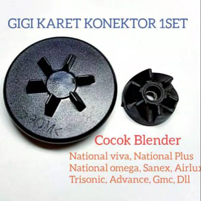 Gigi karet Konetor 1set drat lubang kecil