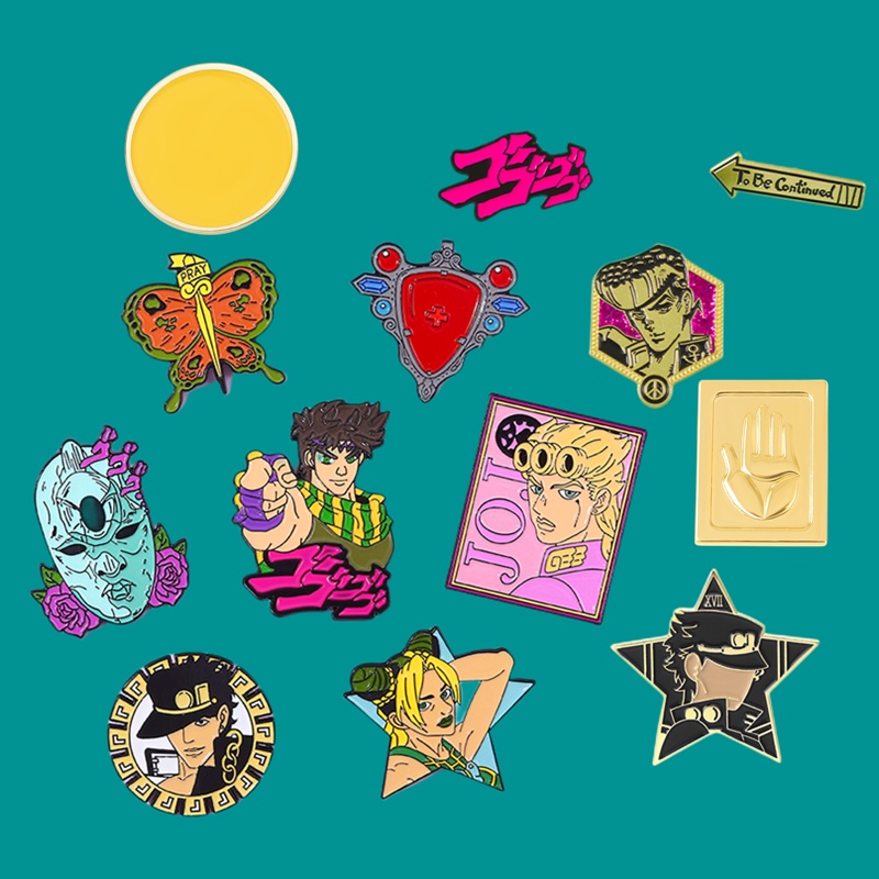 Bros Pin Desain Anime Jepang JoJos Bizarre Adventure Untuk Aksesoris Pakaian