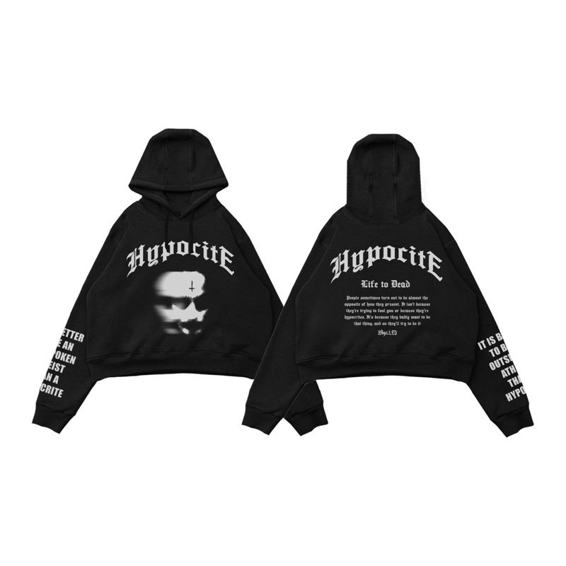 HOODIE CROP WHYZ.LTD HOODIE CROP OVERSIZE SWEATER OVERSIZE JAKET OVERSIZE CROP PRIA WANITA