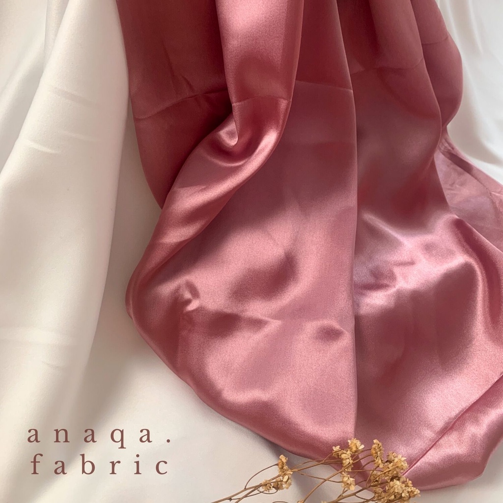 ½ Meter Kain Satin Silk Charmuse Premium // Maxmara Lux // Sateen Sutra Kilap PREMIUM