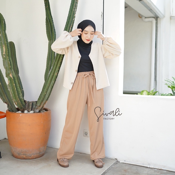 SIVALI Celana Kulot Rib Tebal | Celana Rib Adem Fit to Jumbo Size 778