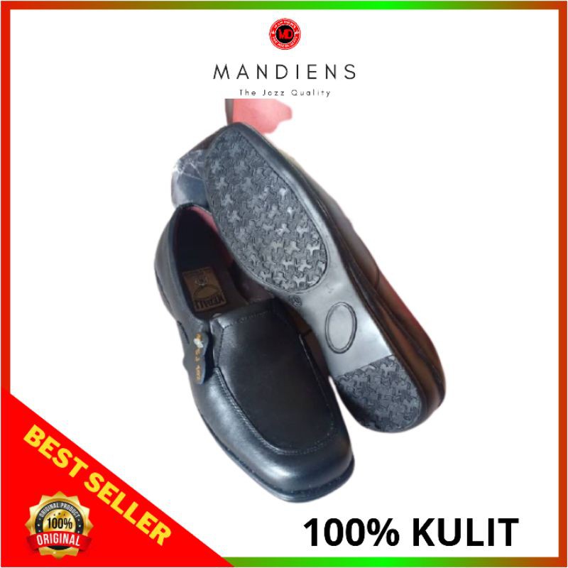 MANDIENS - SJ102 Sepatu pdh psh persit Polwan Hak Flat Kulit Asli