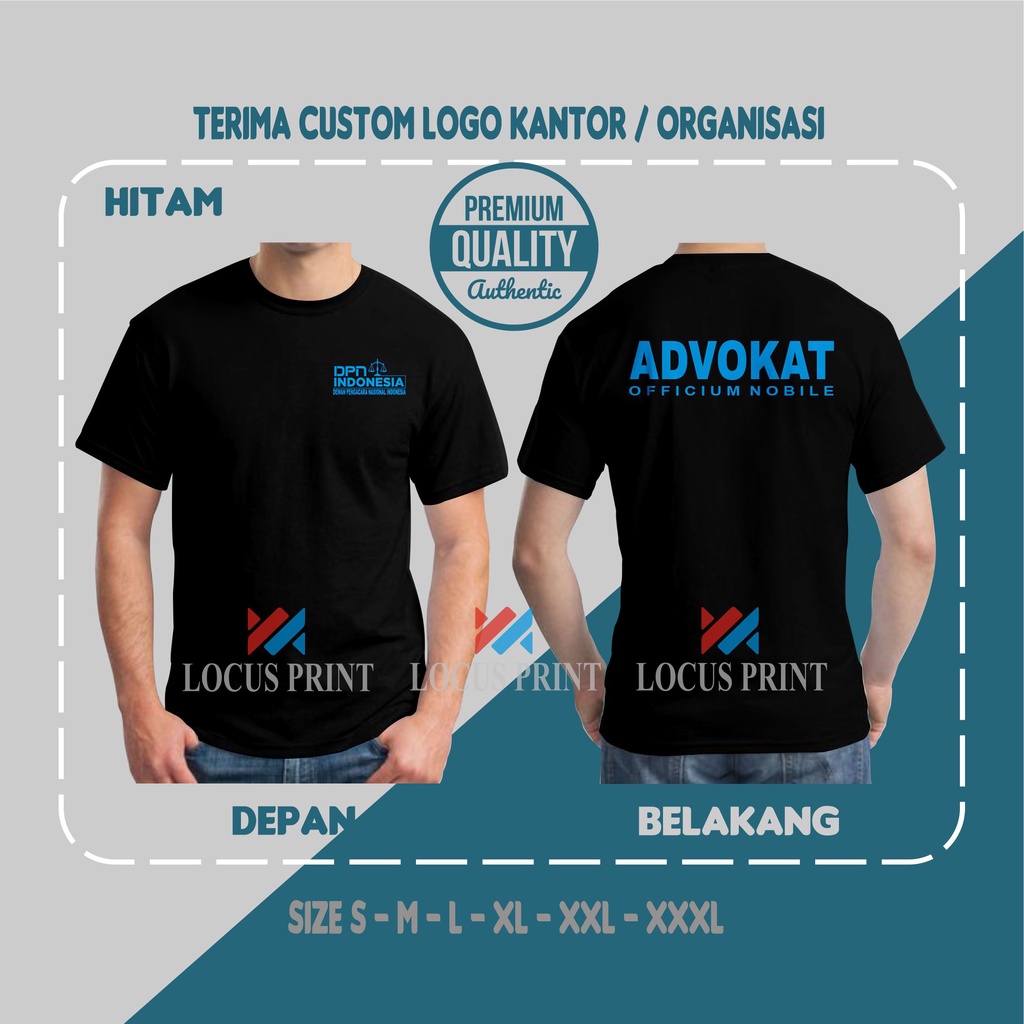 Tshirt Kaos DPN Indonesia Dewan Pengacara Nasional Advokat Lawyer Hukum Cotton Combed Sablon Depan