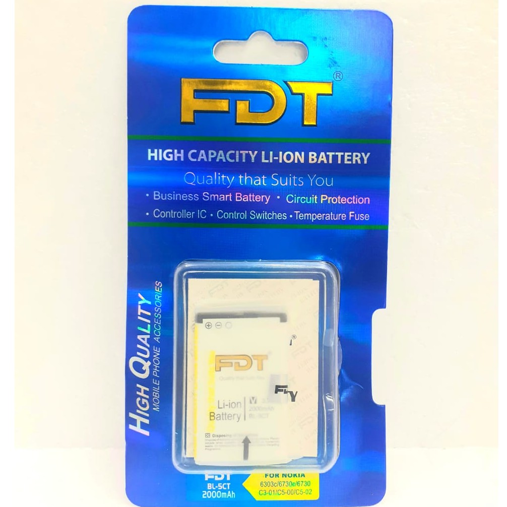 Baterai Merk FDT Double Power Nokia BL 5CT