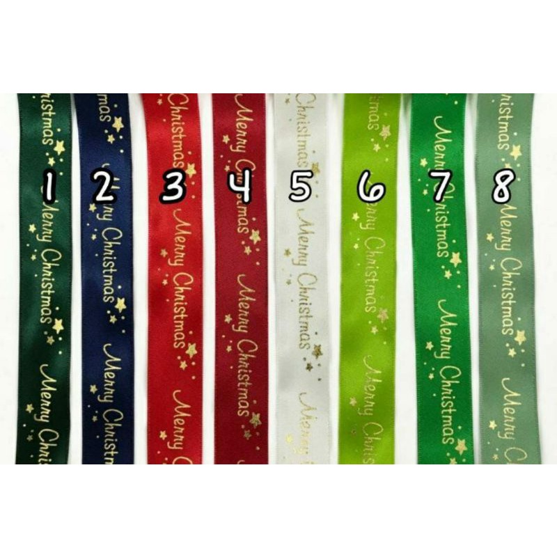 

TOKO ANQA-Pita Satin Natal 1in - 2.54cm WAJIB BELI KELIPATAN 5