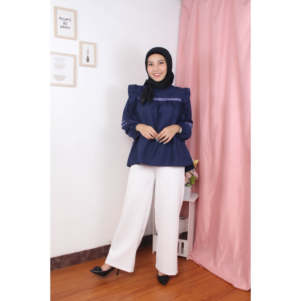 Tq88indonesia Fashion Baju Blouse Wanita Terbaru / SAKA BLOUSE / Baju Santai Wanita / Baju Polos  Wanita / Ootd Terbaru / Outfit Citayam