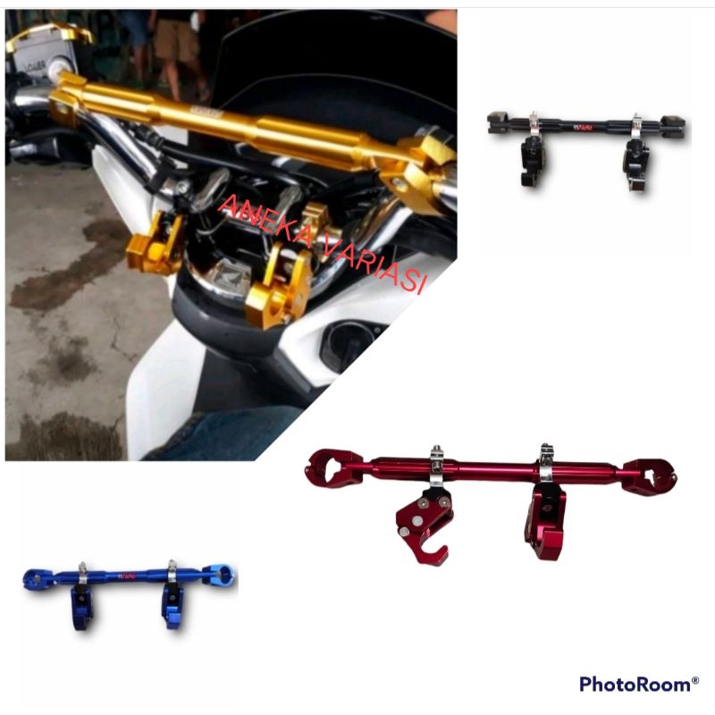 paket palang stang jumbo+ 2 gantungan kleman stang PCX 150-160 Vixion RX king Xtrail beat street dll