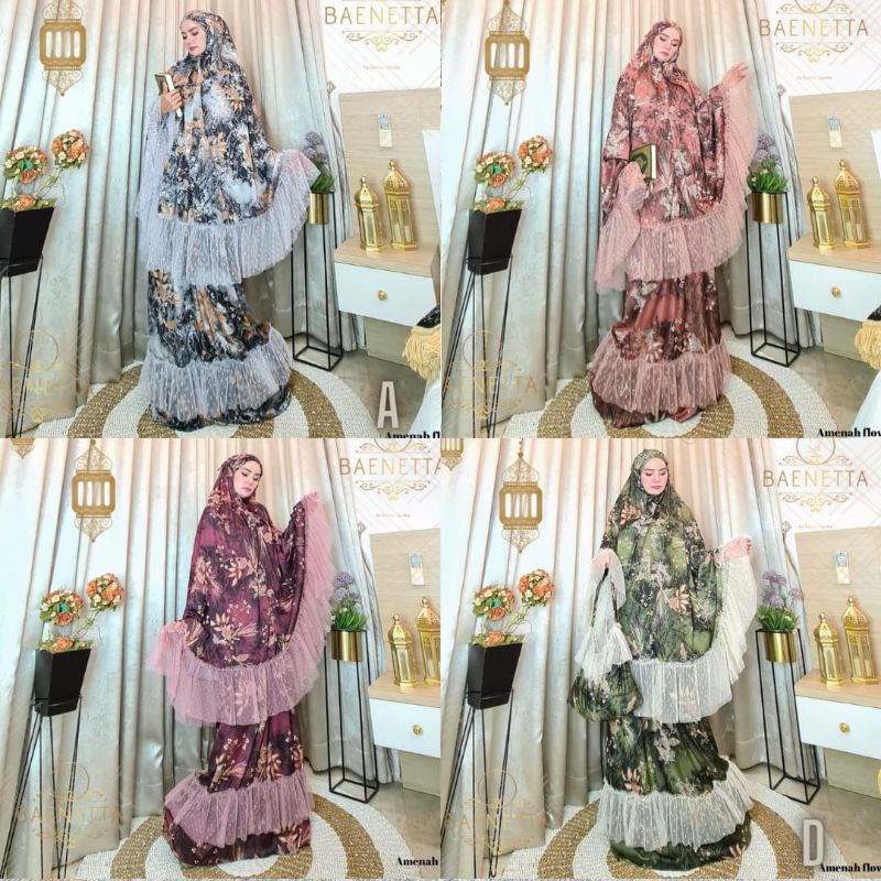 Mukena Ameenah Flowry by Baenetta