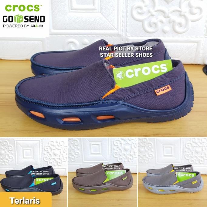 Sepatu Crocs Pria Original Tideline Kanvas Sport Lc