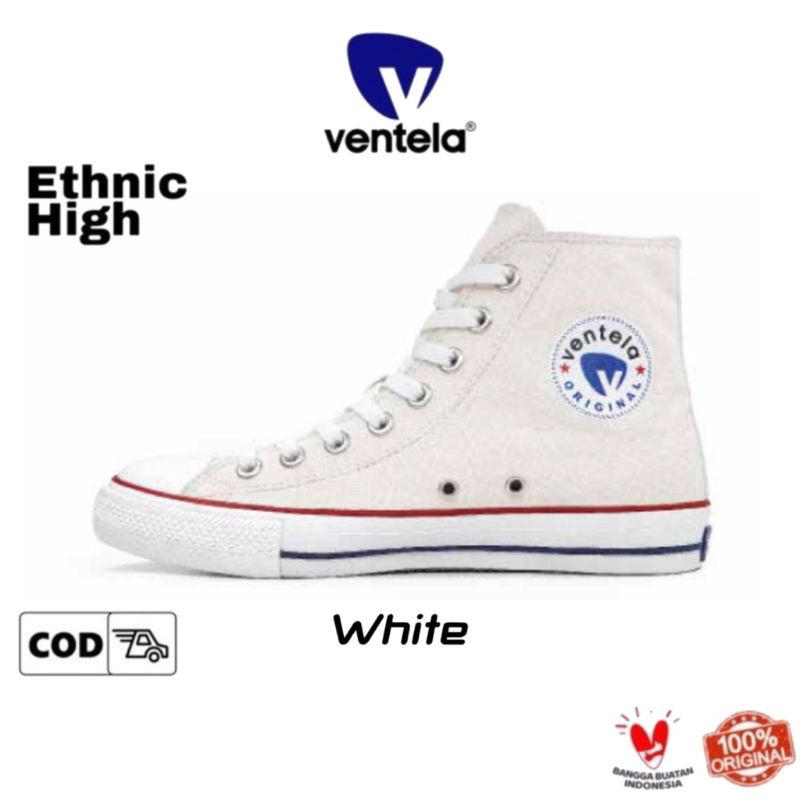 Ventela Ethnic White High Original Etnik Putih Vantela 70s 100% Original