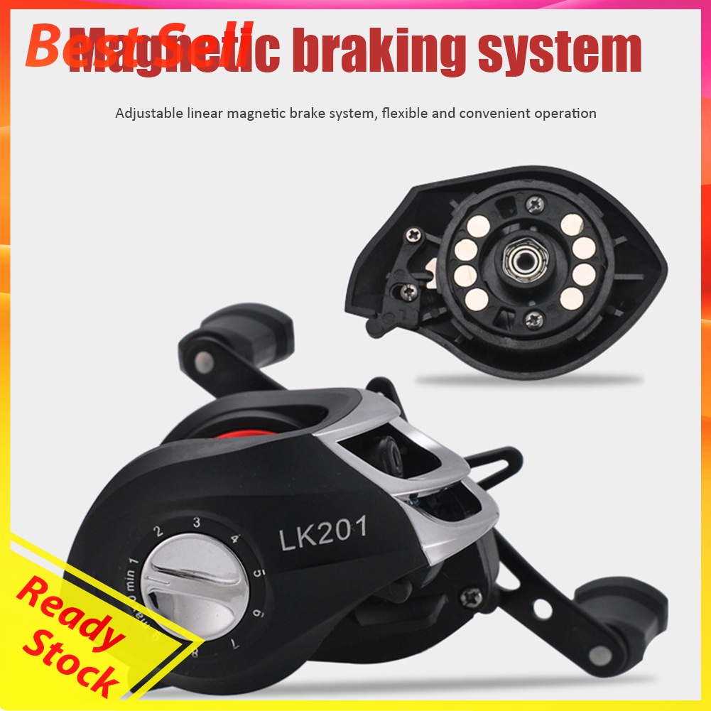 8kg Drag Strong Brake Low Profile Baitcasting Metal Saltwater Fishing Reel