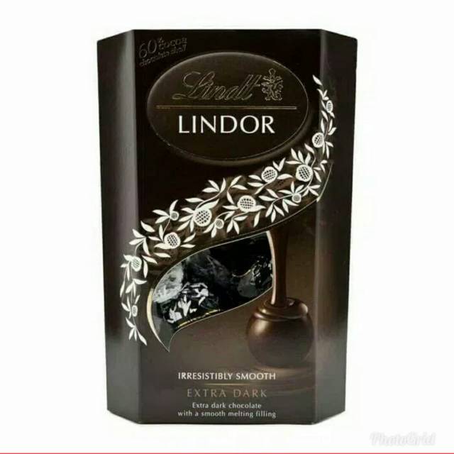 

Lindt Lindor Extra Dark Chocolate Truffle-Coklat Truffle Import Swiss