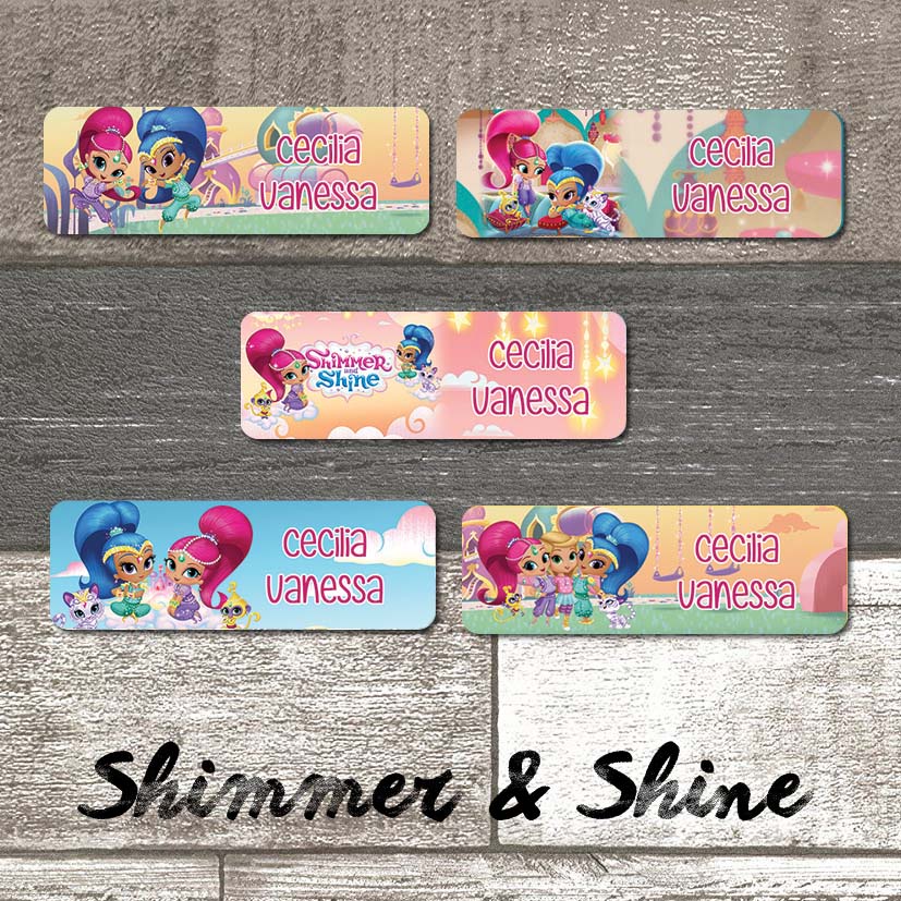 

STIKER LABEL NAMA SHIMMER & SHINE
