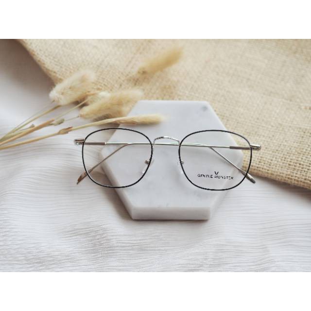 Kacamata Ursula Kotak Frame Besi Tipis Ringan Antiradiasi minus normal baca plus cylinder frame kaca