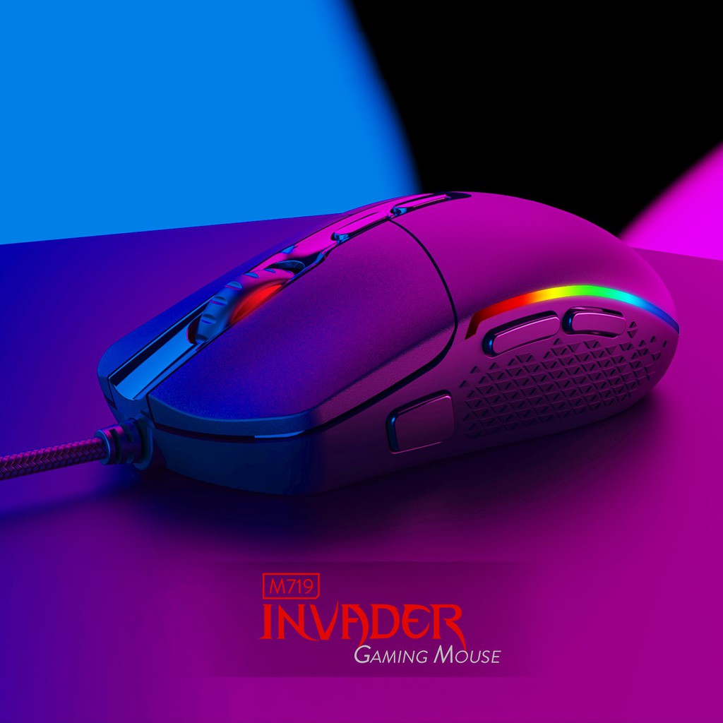 Mouse gaming redragon wired usb Macro 10000dpi M719 RGB Invader