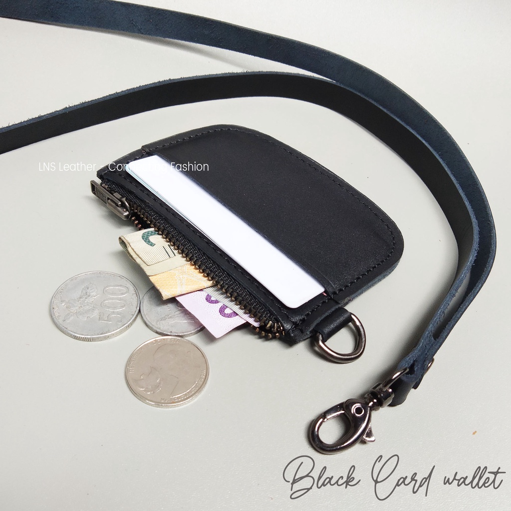 Dompet KARTU Kalung Leher - Card Holder KULIT hanging Wallet