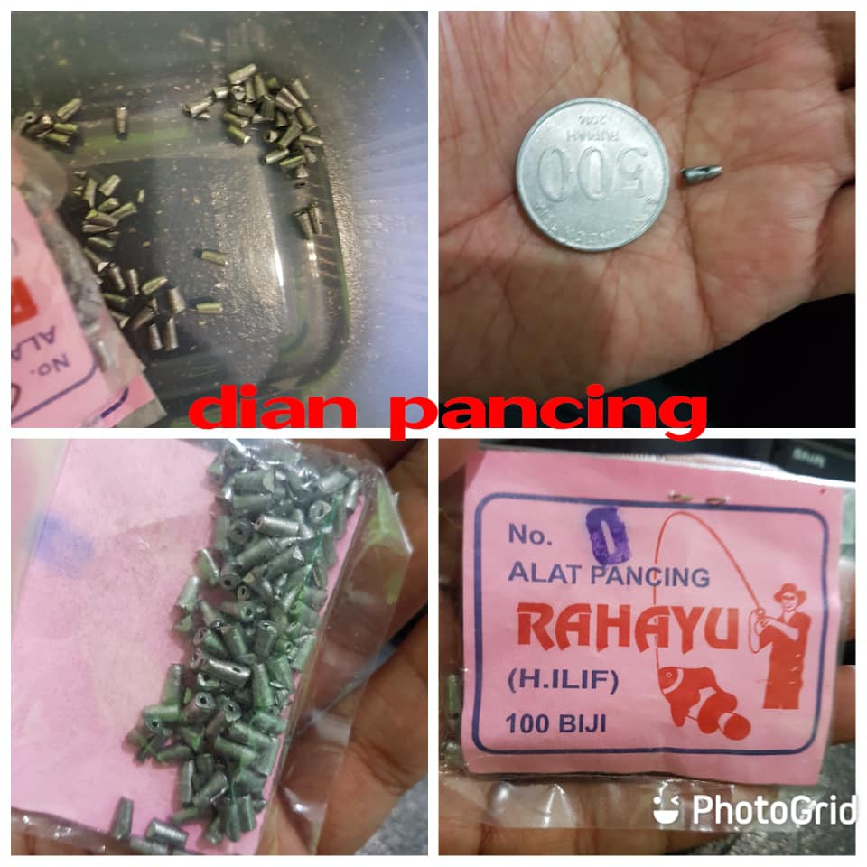 Timah Lancip Nomor 1 / Pemberat Pancing / Timah Pancing