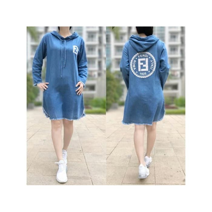 New Baju Dress Rok Wanita Cewek Pendek Bahan Jeans Levis Motif Terbaru