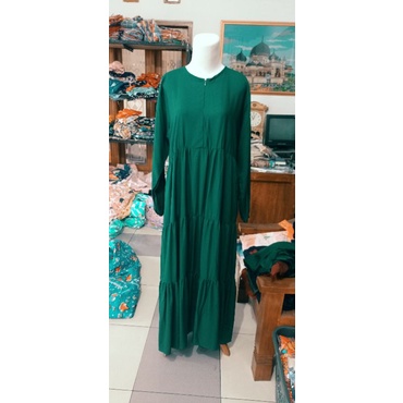 GAMIS SUSUN RAYON PREMIUM-Hijau emerald