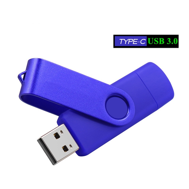 Rotatable smart Type C OTG 3.0 usb flash drive 128G 64G 32G 16G pen drive Thumb drives memory stick android otg usb key