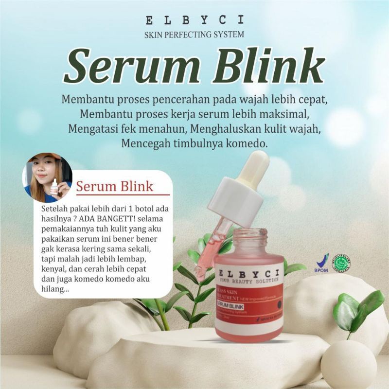 SERUM KACA/BLINK Elbyci With Glass Skin 20ml BPOM original 100%