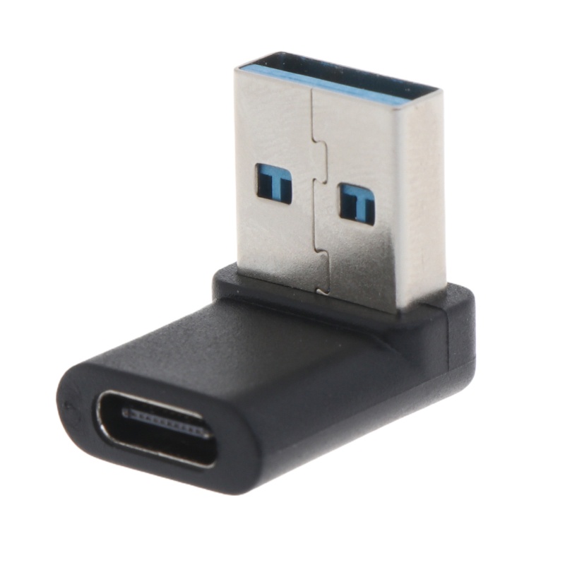 Vivi 10Gbps USB 30 Ke Tipe C Adapter USB 3.0 Male to Type C Female Konverter Data Untuk Komputer 90derajat Siku Kanan