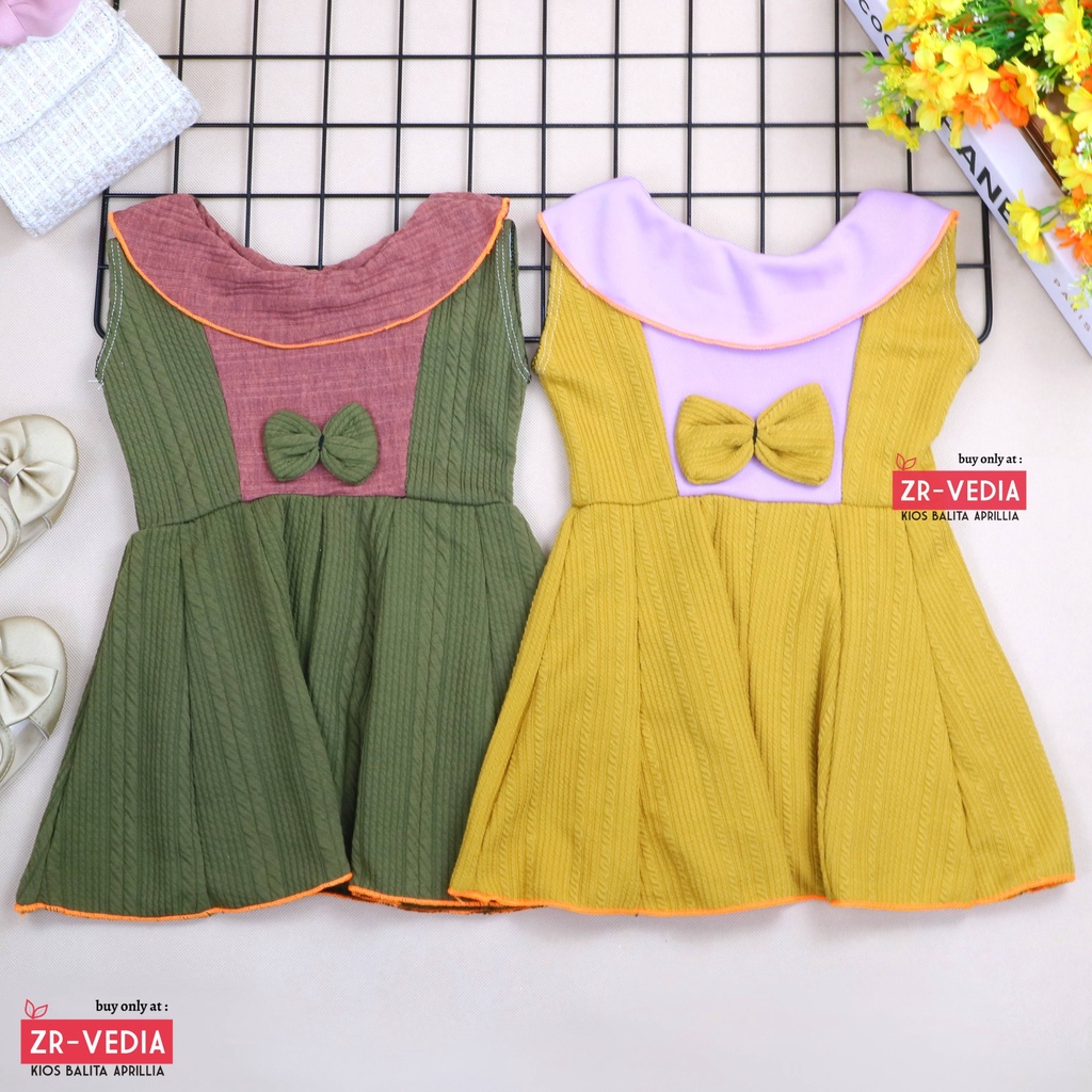 (0-6 Bulan) Dress Najwa uk Bayi / Dres Cantika Yukensi Baju Anak Perempuan Gaun Pesta Import Cewek