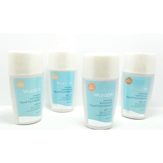ORIGINAL Alas Bedak Cair Wardah Everyday Luminous Liquid Foundation - Natural White