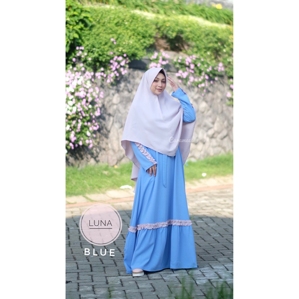 GAMIS LUNA SET SYARI BY CARAMEEL HIJAB SYARI GAMIS TERBARU GAMIS MUSLIMAH GAMIS ORI