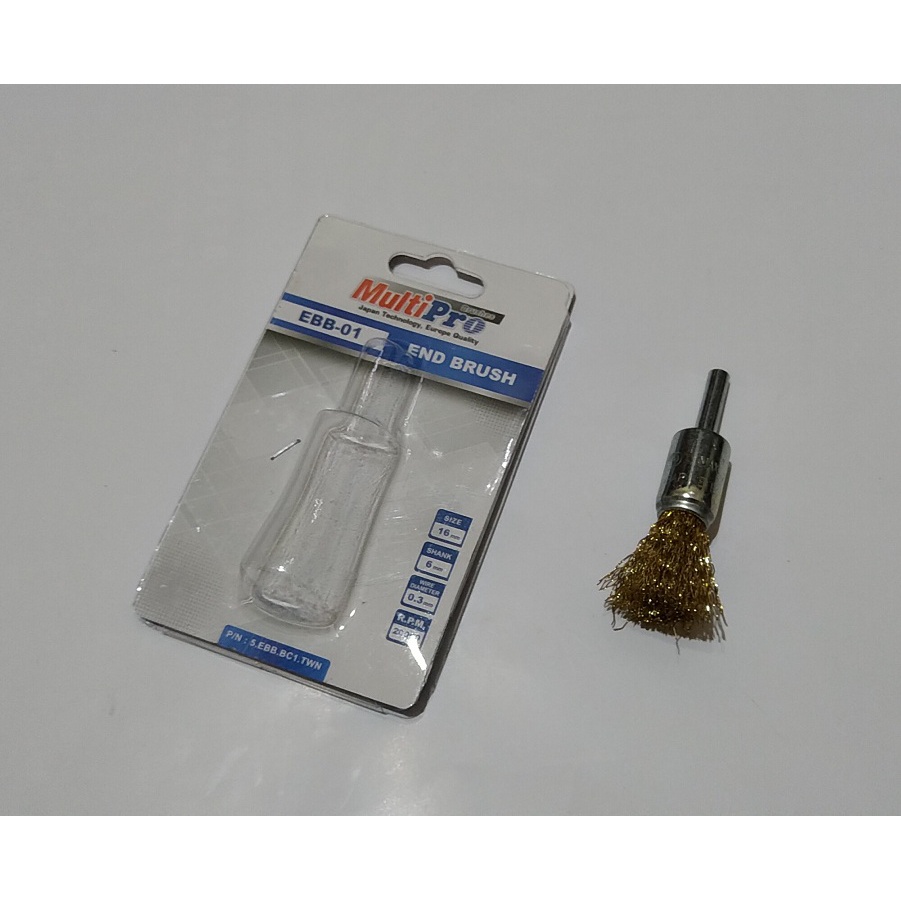 Sikat Kawat Kuningan Mata Bor Multipro EBB-01 Shank 6 mm