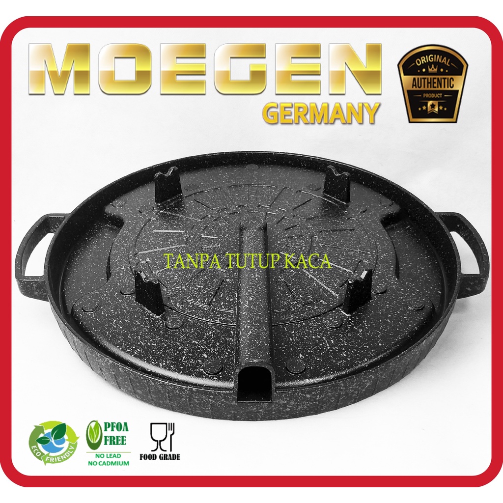 Bulgogi Pan MOEGEN 32cm Grill Panggangan BBQ Tanpa Tutup Kaca