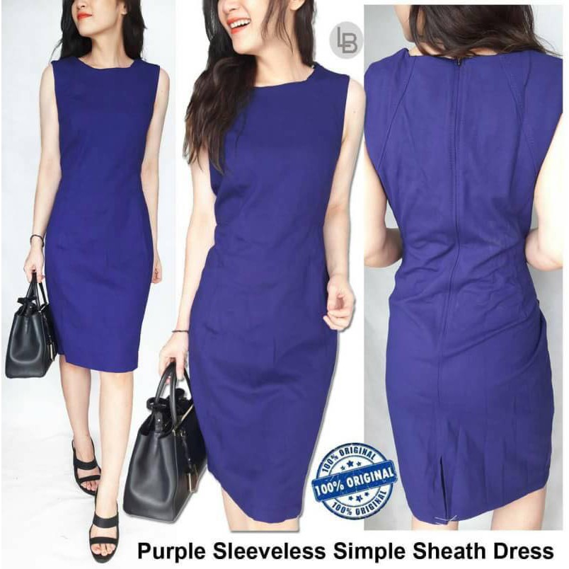 purple sleeveless dress