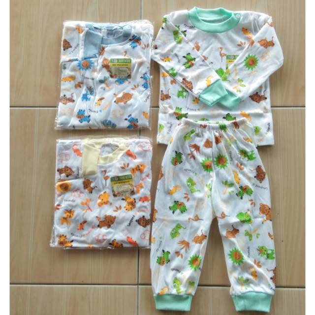 BAJU SETELAN BAYI ANAK PANJANG MOTIF KUCING