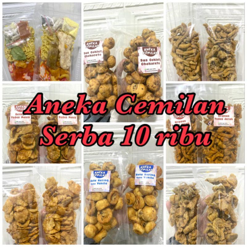 (Baca Diskripsi) Aneka cemilan serba 10 ribu | serbaserbi 10 rb | jajanan snack murah