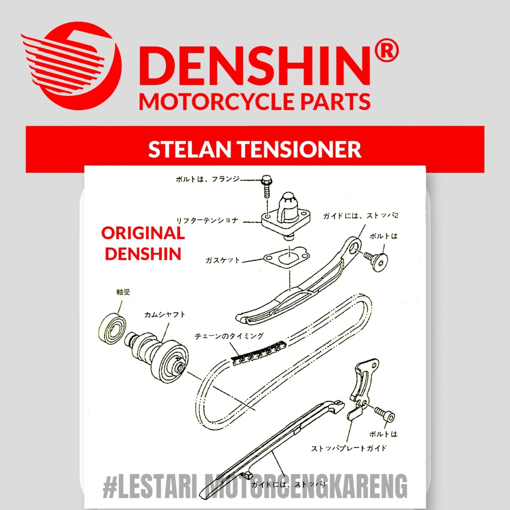 SETELAN TENSIONER TONJOKAN KETENG SATRIA FU 150 PNP THUNDER DENSHIN