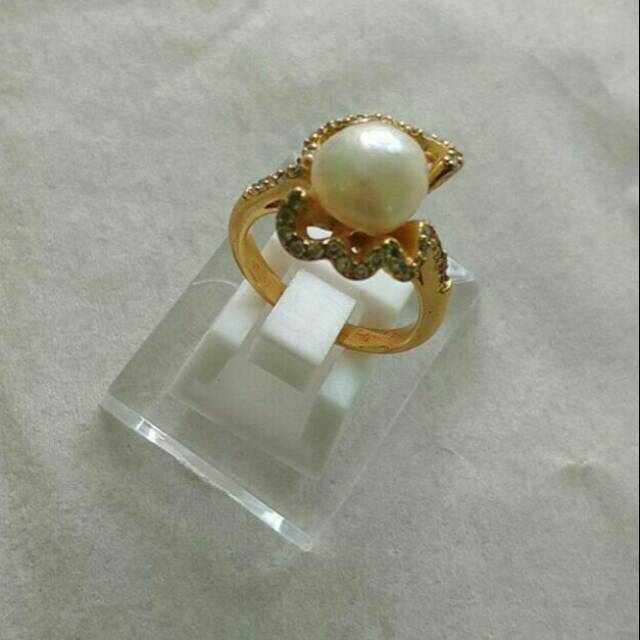 Cincin emas mutiara lombok original (1gr)