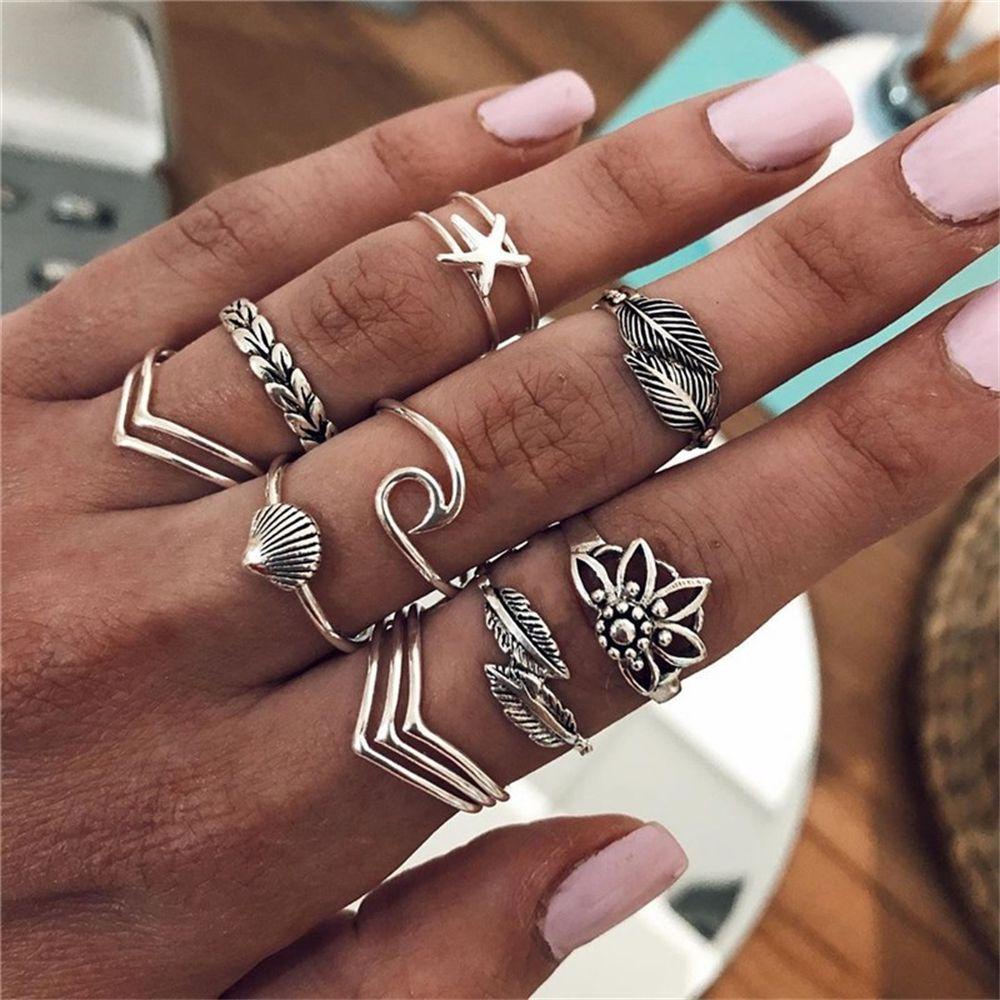 Nanas 15 Pcs/Set Cincin Set Baru Jari Perhiasan Batu Permata Boho Hip Hop Aksesoris Tangan