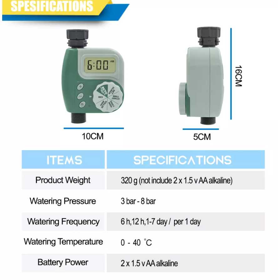 TD-DA1 Digital Timer Keran Air Taman Otomatis - 1383