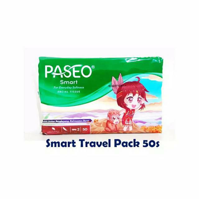 Tissue Paseo Smart Travel Pack Kecil 50 Lembar